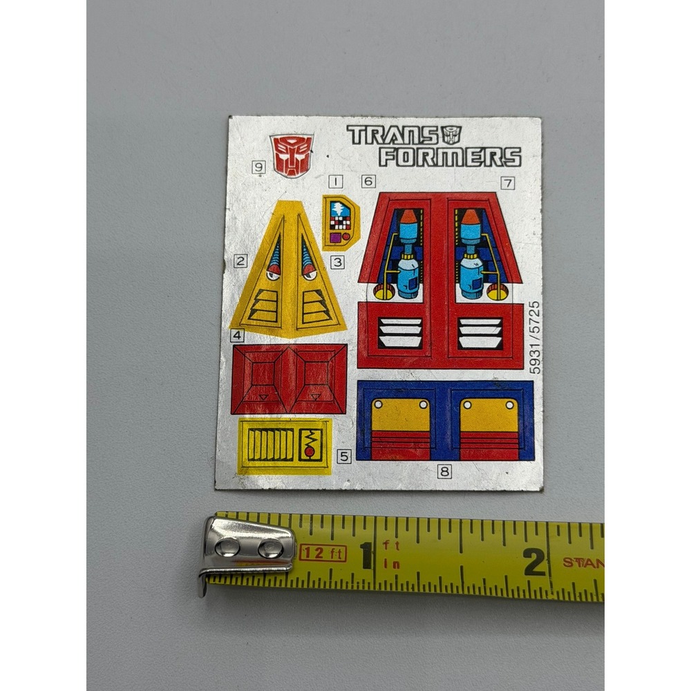 Vintage G1 Transformers Sticker Sheets Autobot Decepticon Foil Decals 5931 5923 - Picture 5 of 11